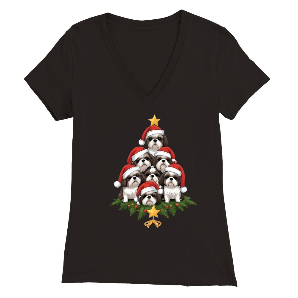 Dog Christmas 9 Premium Womens V-Neck T-shirt