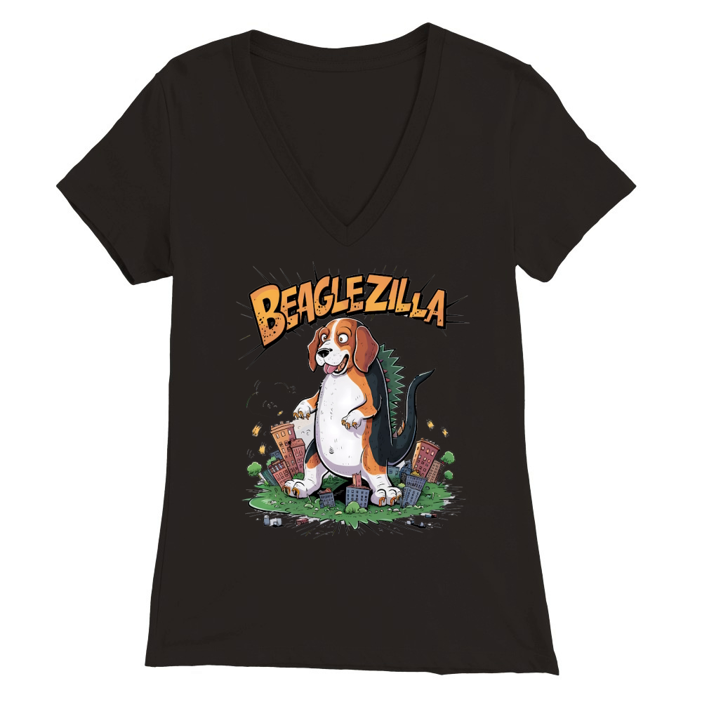 dogzilla (13) Premium Womens V-Neck T-shirt