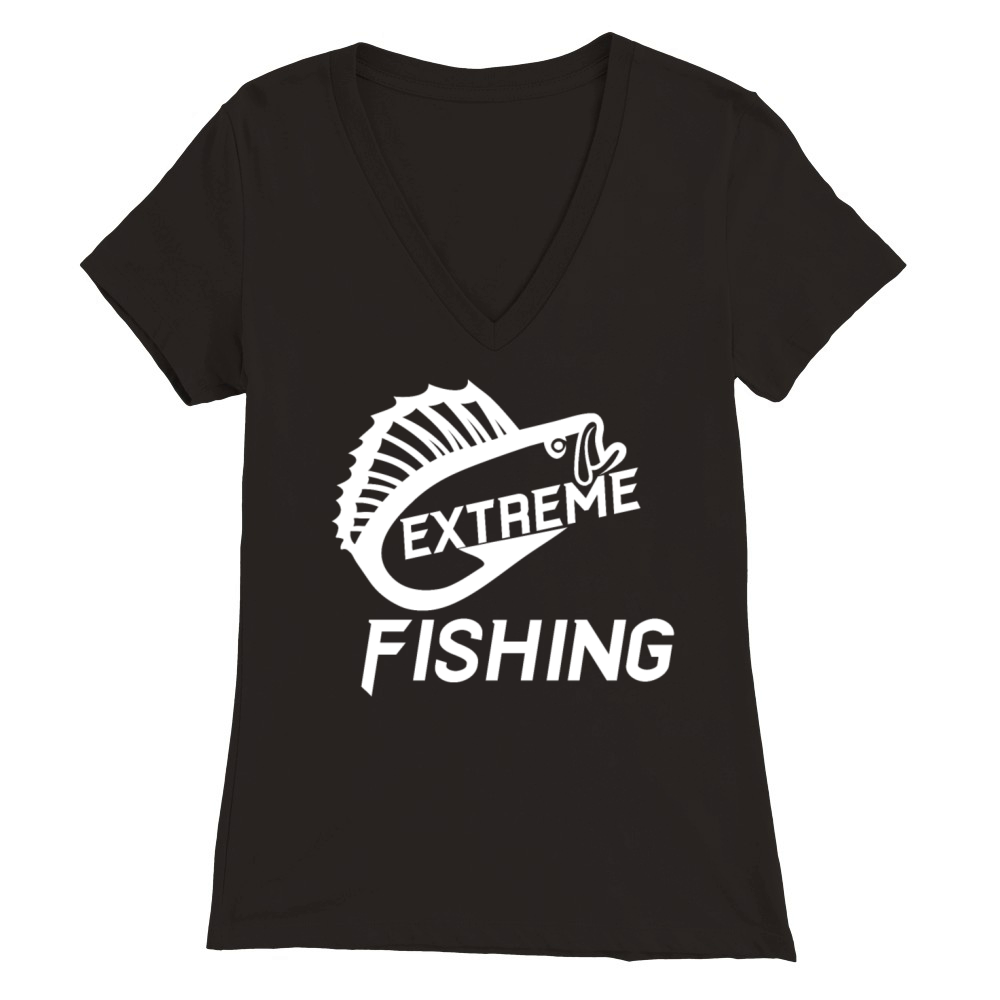 Fisherman Shirt -Extreme Fishing Mens Premium Womens V-Neck T-shirt