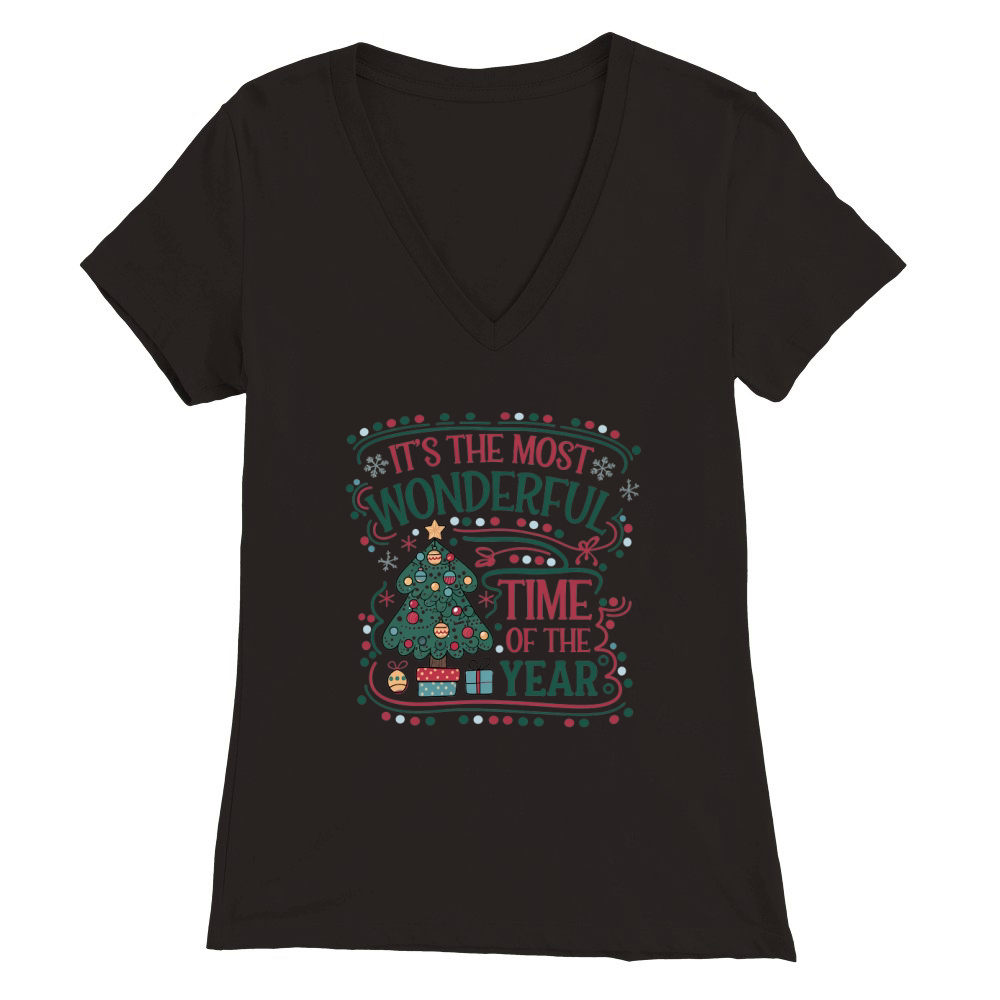 Its the most wonderful time of the year (2) Premium Womens V-Neck T-shirt