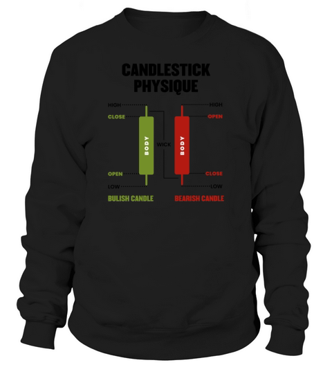Candlestick Physique Stock Market Day Trader Sweatshirt Unisex