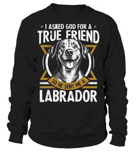 i asked god for a true friend so he sent me a labrador Sweatshirt Unisex