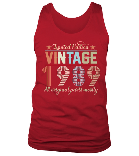 Birthday   Limited Edition Vintage 1989 Tank Top Unisex