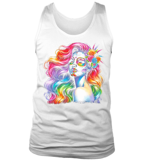 Colorful Day of the Dead Tank Top Unisex