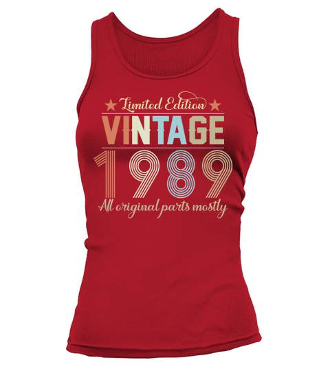 Birthday   Limited Edition Vintage 1989 Tank top Woman