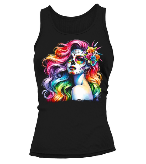 Colorful Day of the Dead Tank top Woman