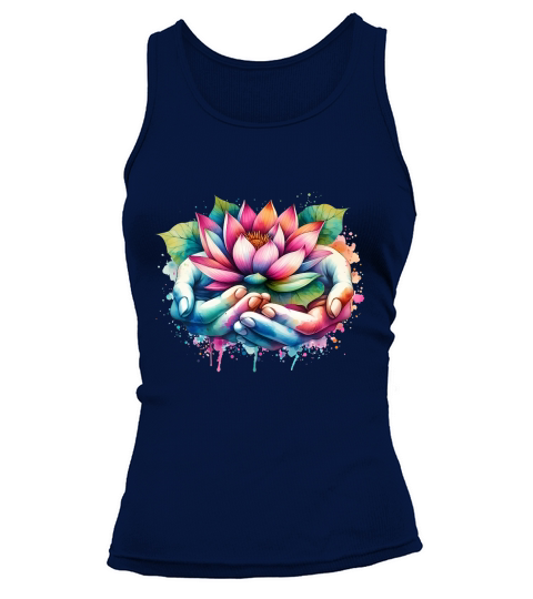 Lotus in Hands Yoga Tank top Woman