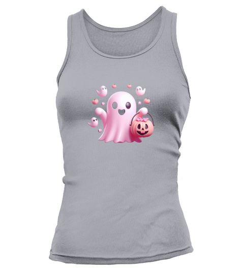 Pink Halloween , Spooky Ghost (4) Tank top Woman