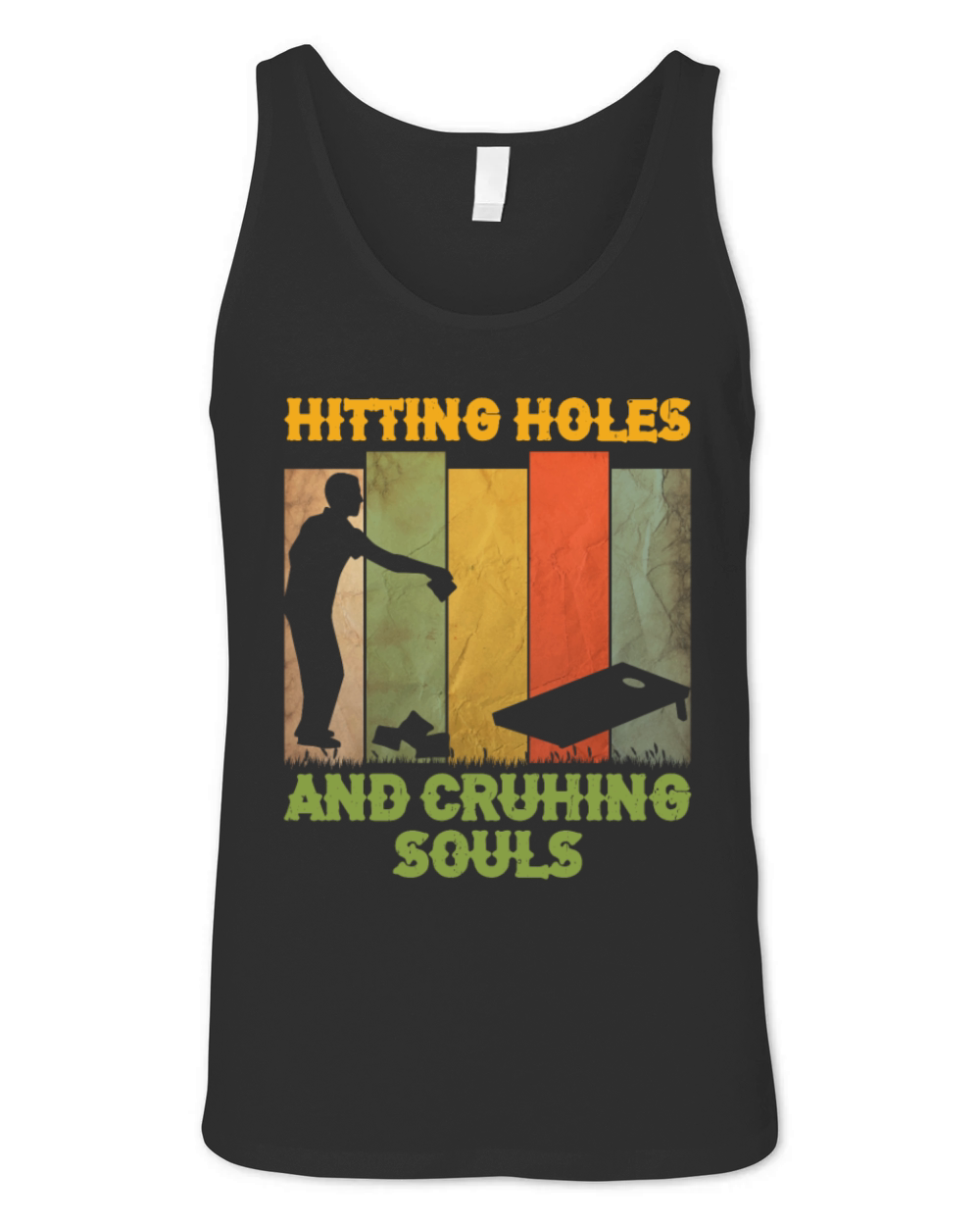 Cornhole Gift For Men Women Cornhole Players Holes Unisex Jersey Tank