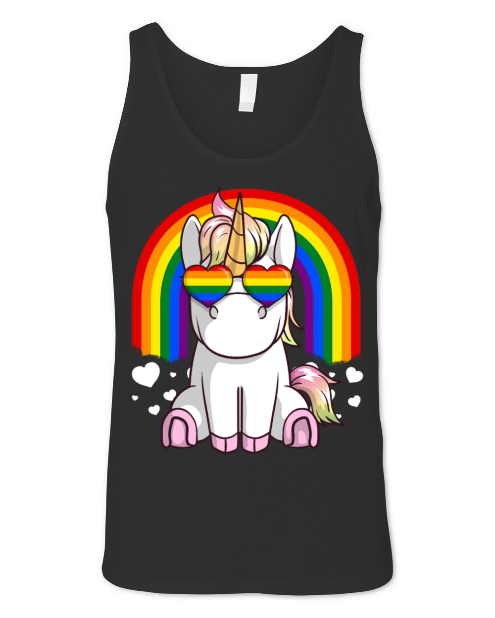 Gay Pride Unicorn - LGBTQ Support Unisex Jersey Tank
