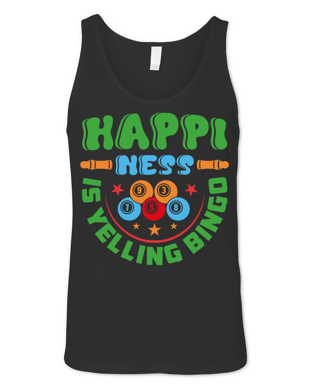 Happiness Is Yelling Bingo 02 Unisex Jersey Tank