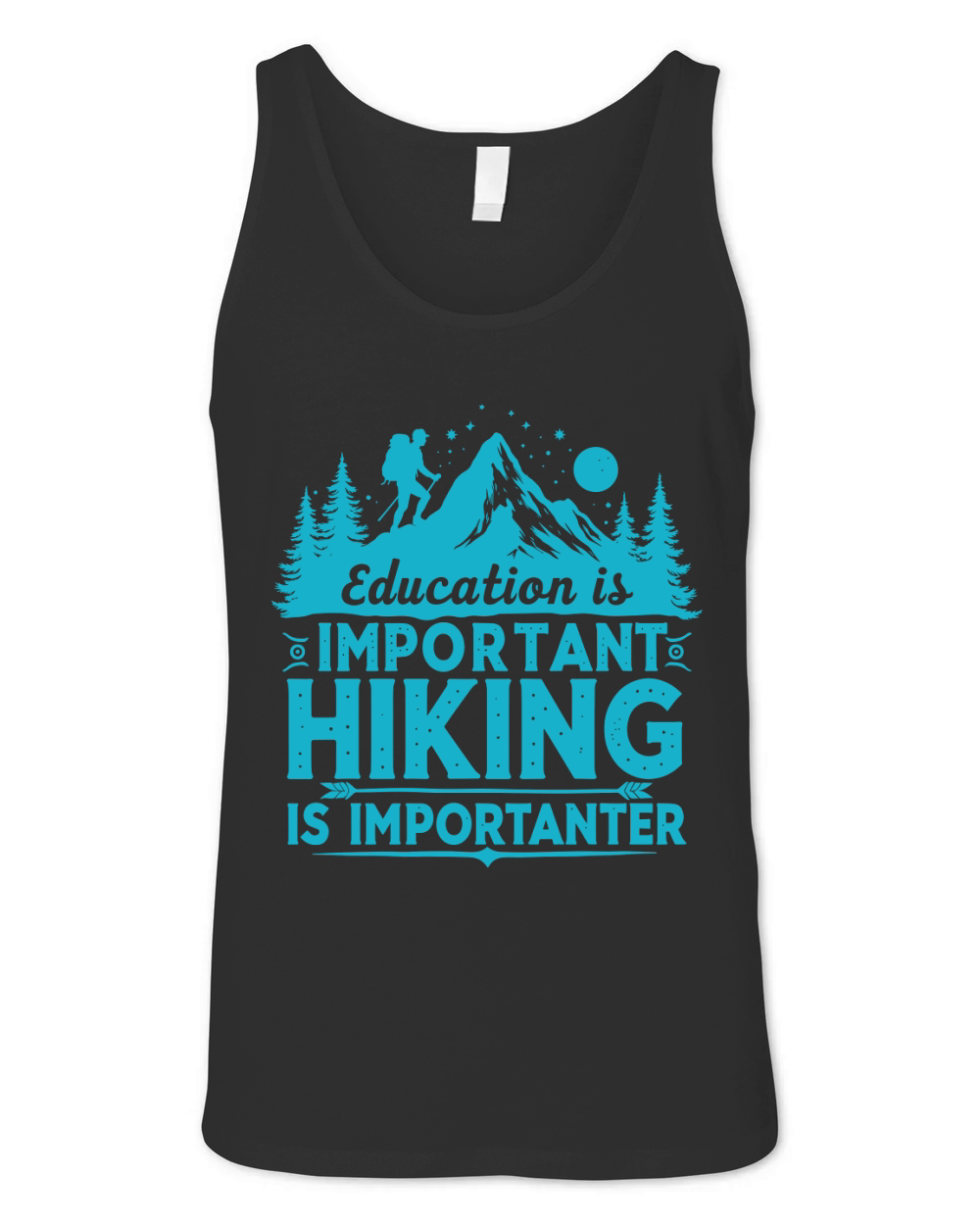Important hiking is importanter Unisex Jersey Tank