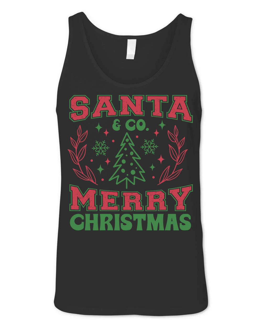 Santa & co. merry christmas Unisex Jersey Tank