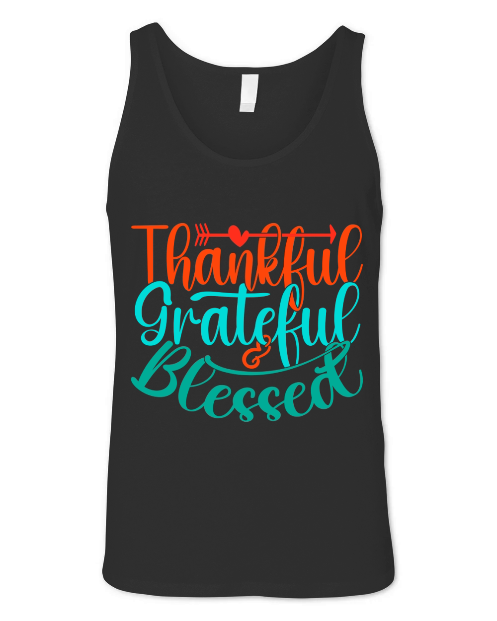 Thankful Grateful And Blessed Unisex Jersey Tank