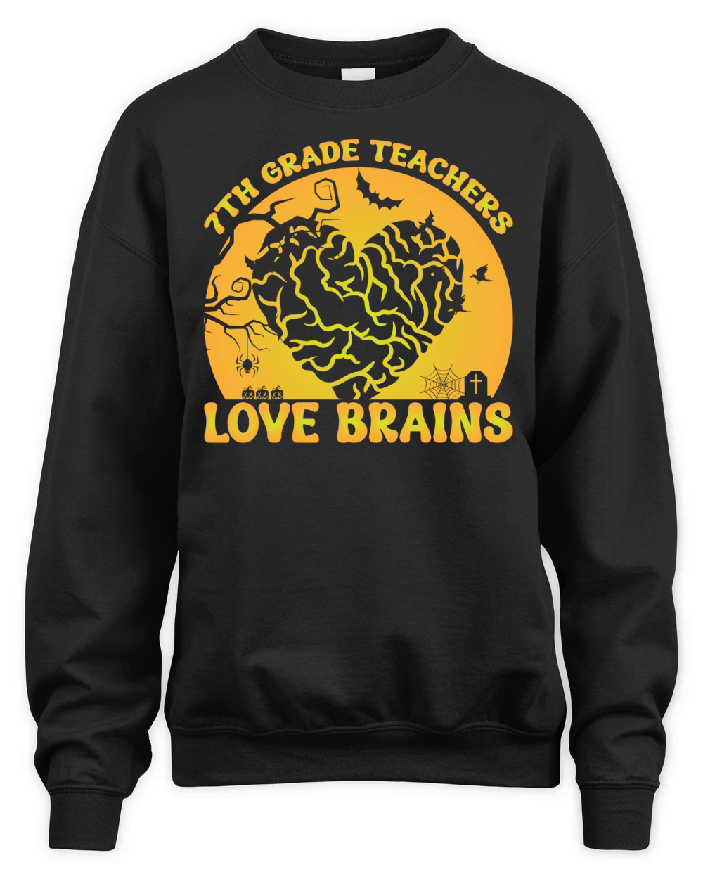 7th Grade Teachers Love Brain Unisex Premium Crewneck Sweatshirt