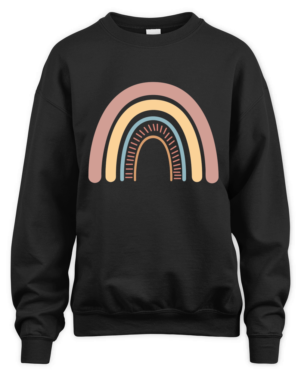 Colorful Boho Rainbow Decorative Element Unisex Premium Crewneck Sweatshirt