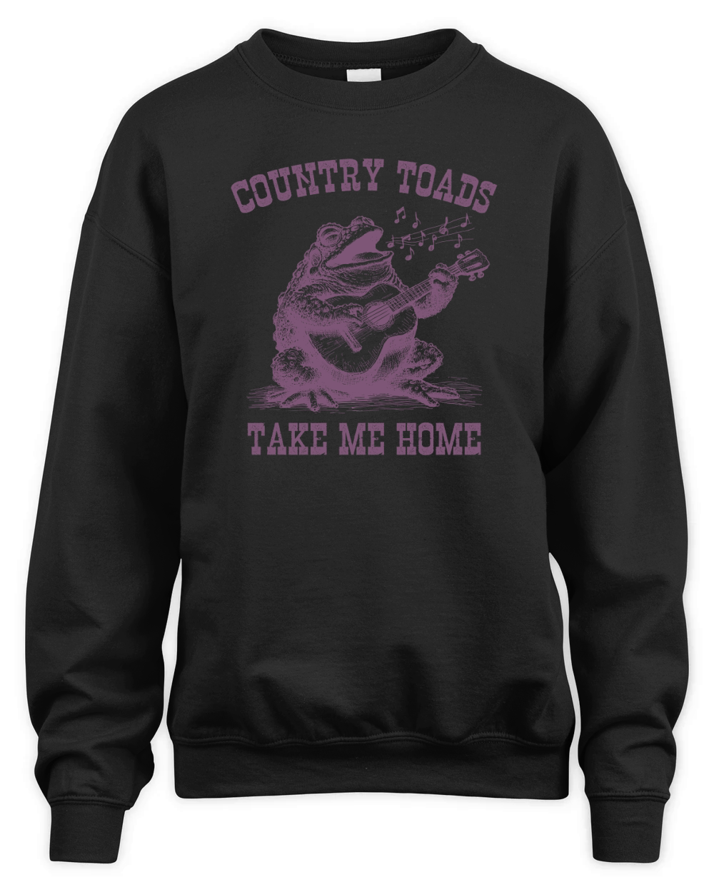 Country Toads Take Me Home L Purple Unisex Premium Crewneck Sweatshirt