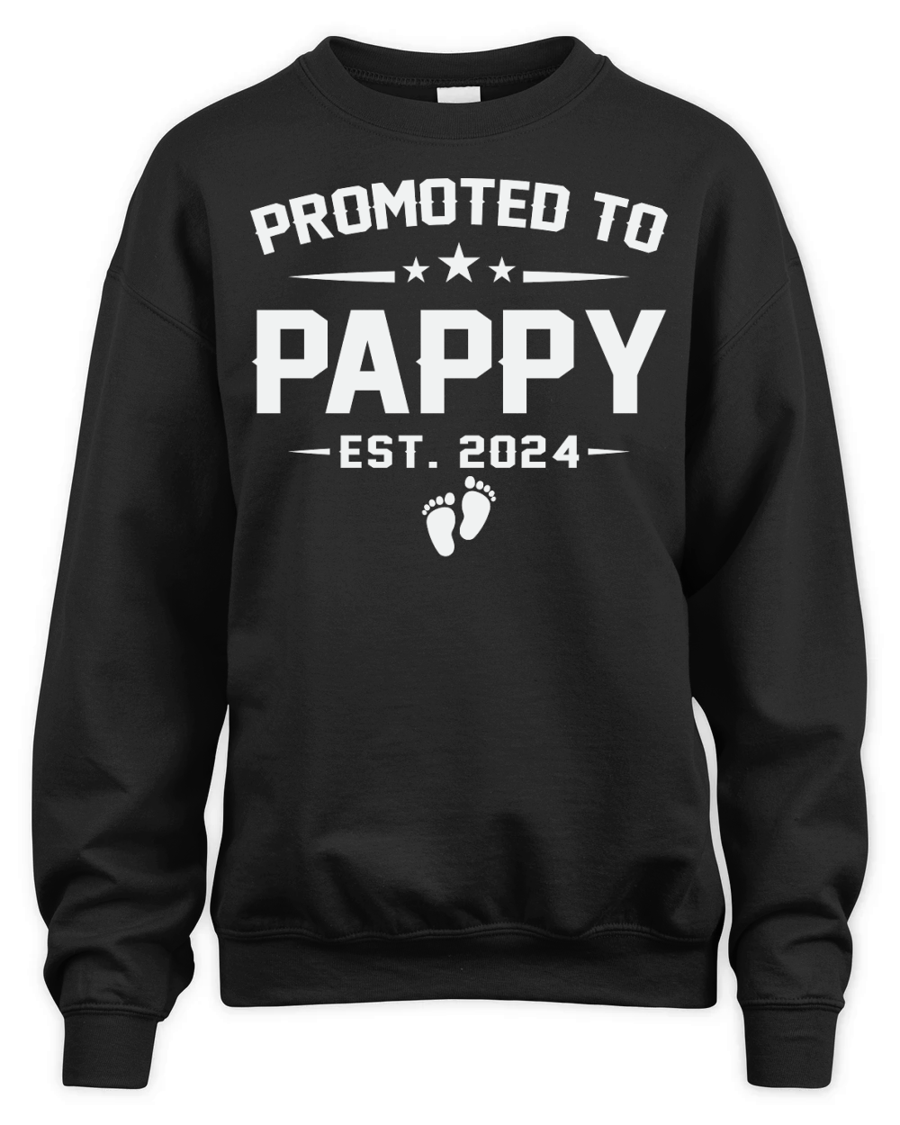 Fathers Day Promoted to Pappy Est 2024 Unisex Premium Crewneck Sweatshirt