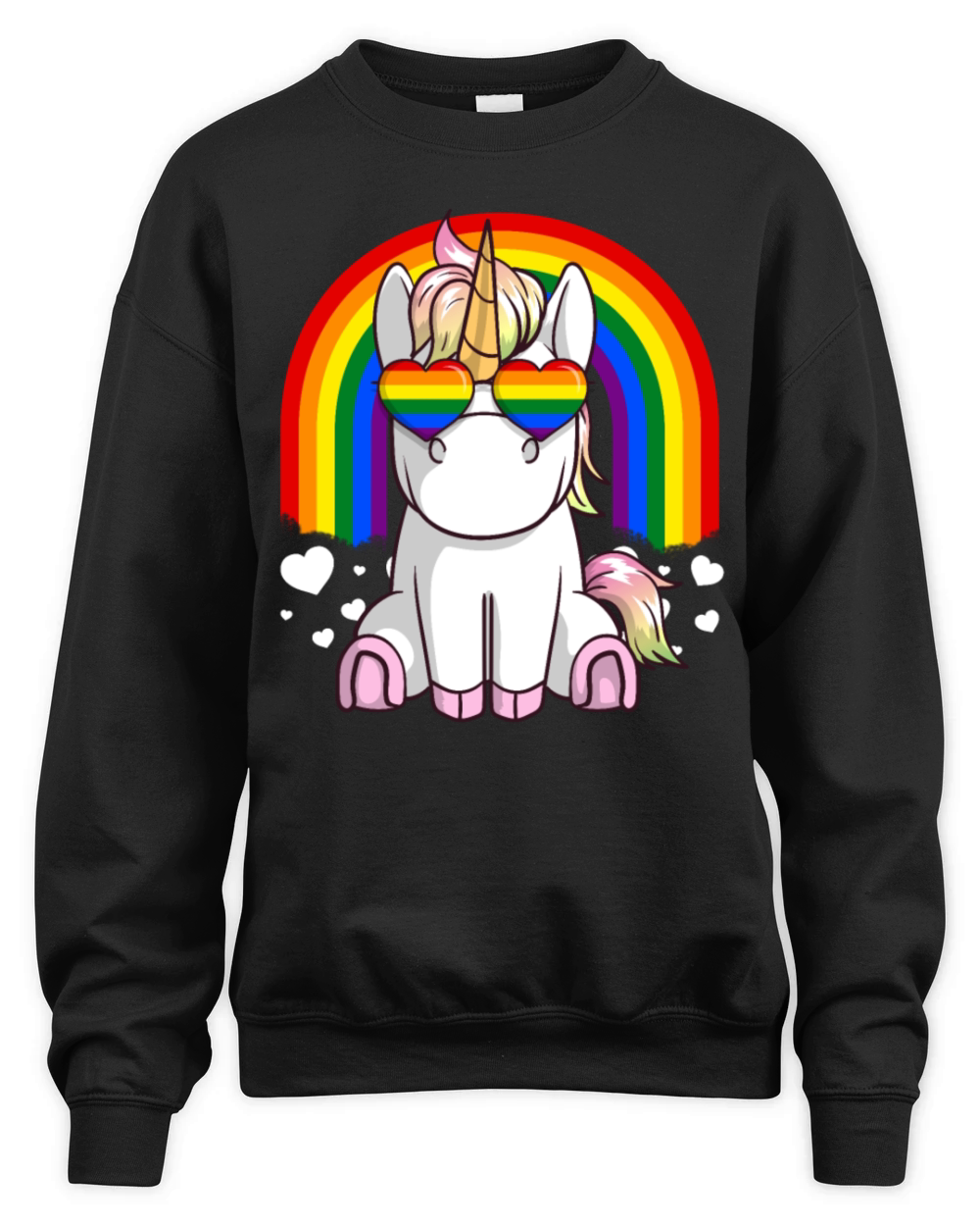 Gay Pride Unicorn - LGBTQ Support Unisex Premium Crewneck Sweatshirt