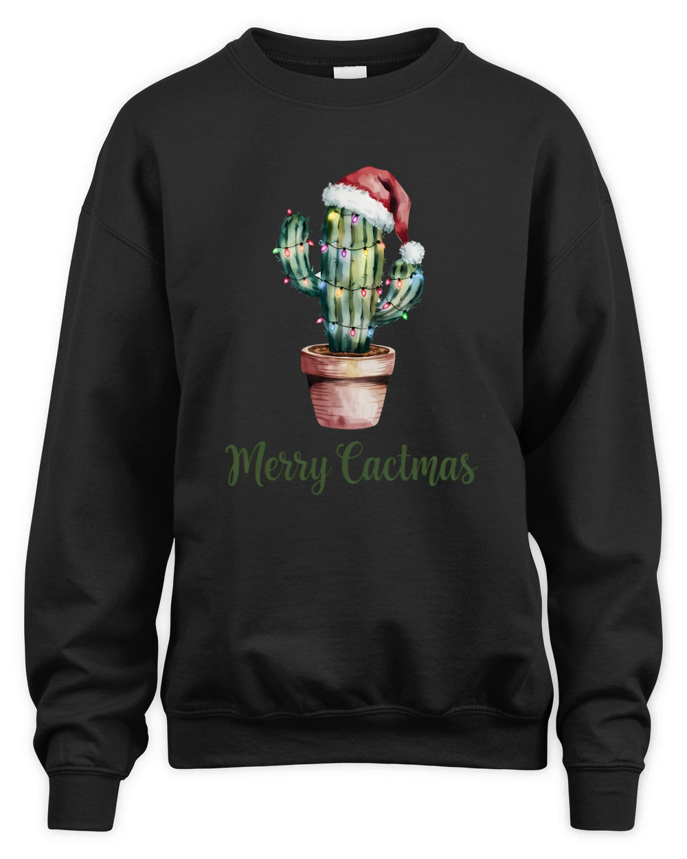 Merry Cactmas Vintage Christmas 02 Unisex Premium Crewneck Sweatshirt