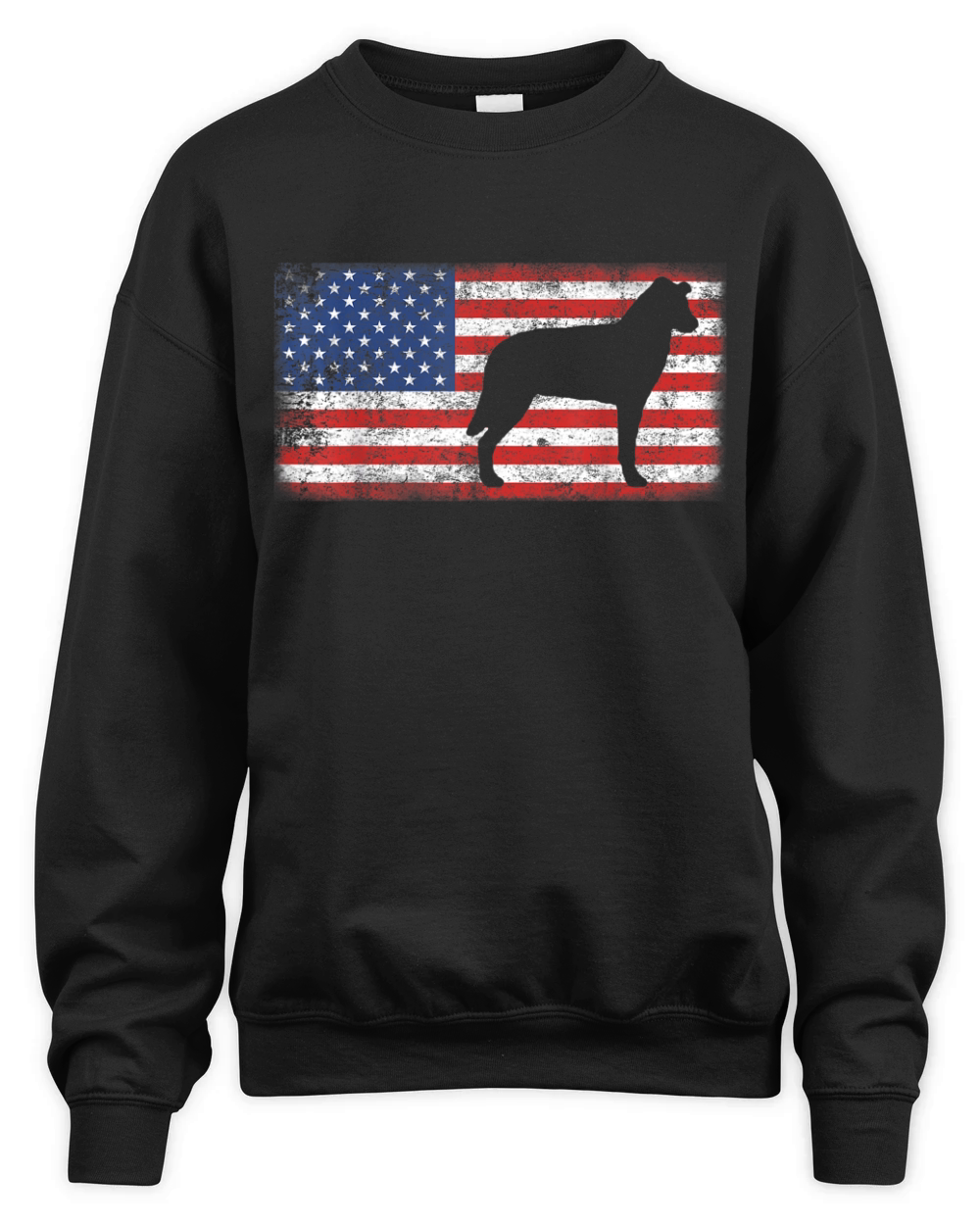 Vintage Retro American Flag Chinook Dog shirt Unisex Premium Crewneck Sweatshirt