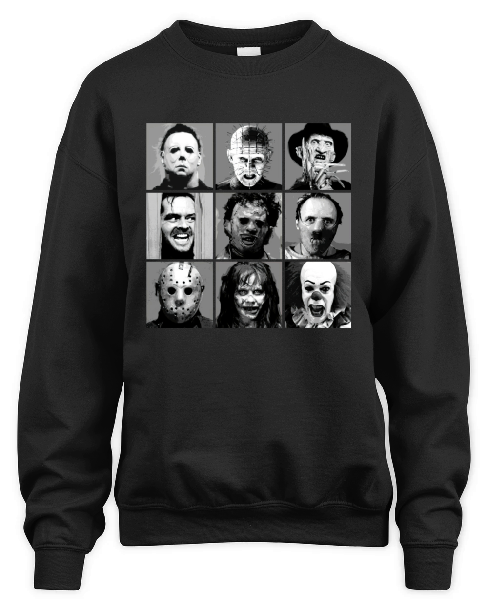 vintage style Funny Face Horror Halloween Movie Characters Version Unisex Premium Crewneck Sweatshirt