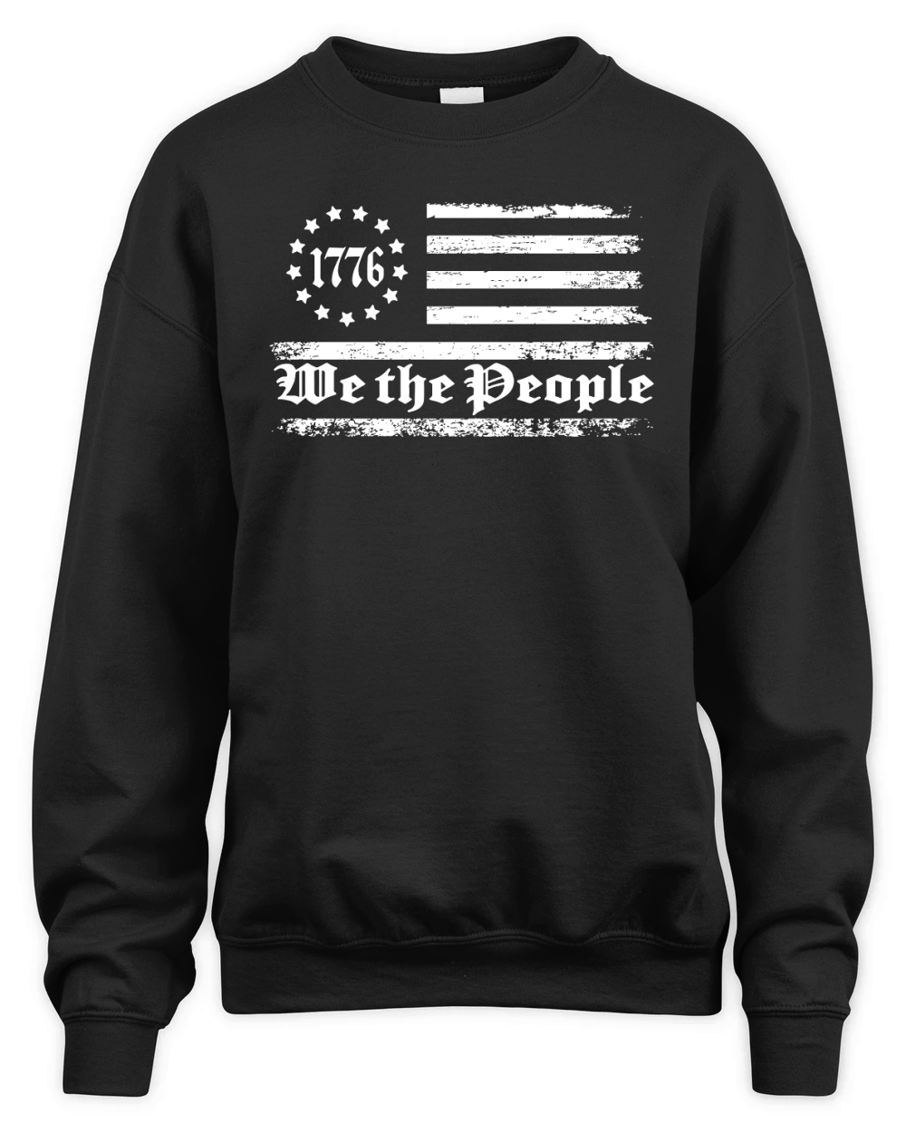 We The People 1776 USA Flag Design Unisex Premium Crewneck Sweatshirt