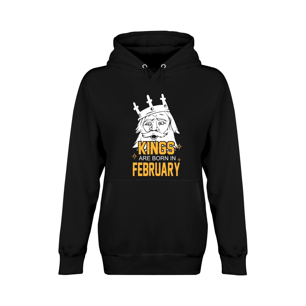 Kings are Born in February Unisex Premium Pullover Hoodie