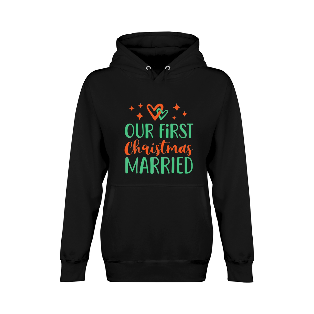 Our First Christmas Married   colored Unisex Premium Pullover Hoodie