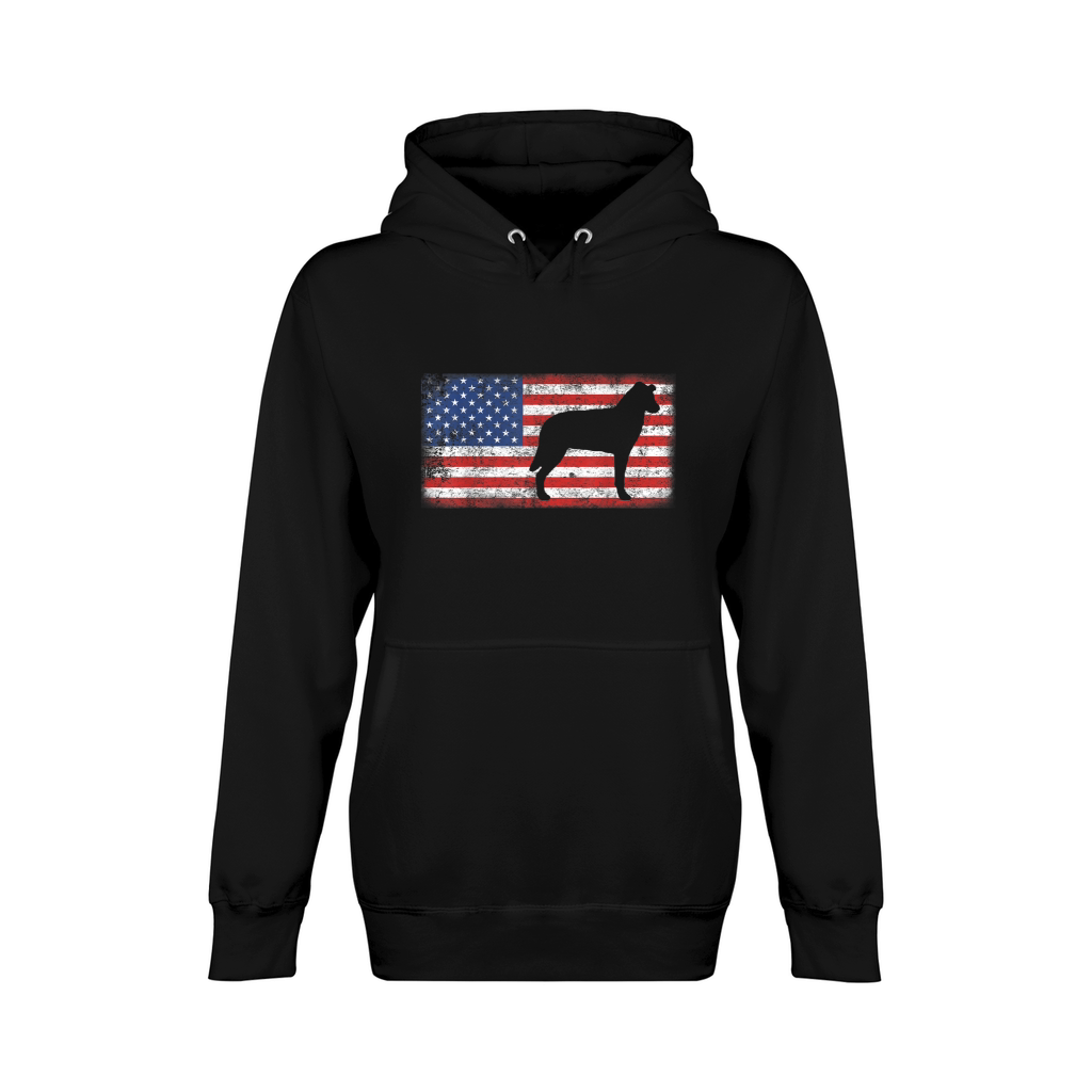 Vintage Retro American Flag Chinook Dog shirt Unisex Premium Pullover Hoodie