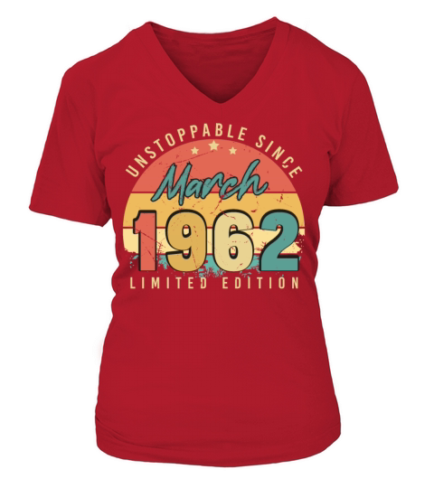 1962 March Vintage Limited V-neck T-Shirt Woman