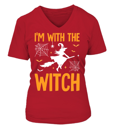248. i m with the witch V-neck T-Shirt Woman