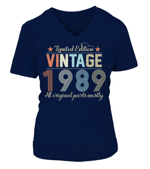 Birthday   Limited Edition Vintage 1989 V-neck T-Shirt Woman
