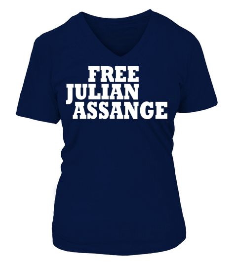 FREE JULIAN ASSANGE V-neck T-Shirt Woman