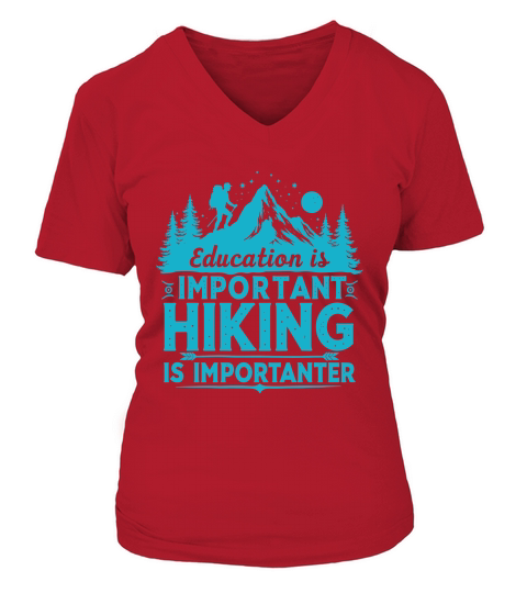 Important hiking is importanter V-neck T-Shirt Woman
