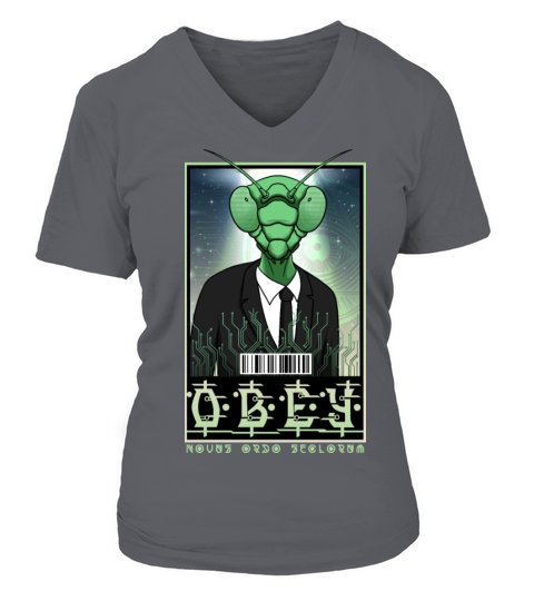 Obey - Novus Ordo Seclorum - Mantis Alien V-neck T-Shirt Woman