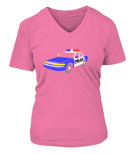 police car V-neck T-Shirt Woman