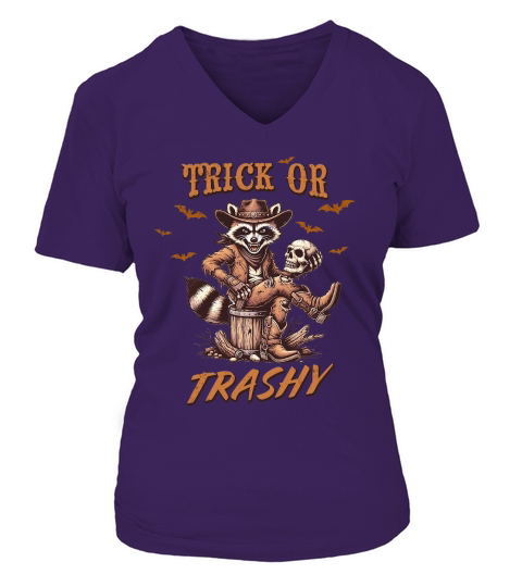 Trick or Trashy V-neck T-Shirt Woman