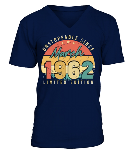 1962 March Vintage Limited V-Neck T-shirt