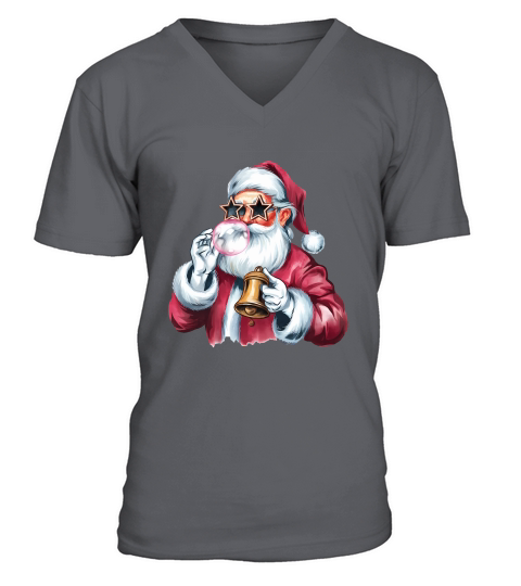 Christmas Santa Bell Vintage Christmas 02 V-Neck T-shirt