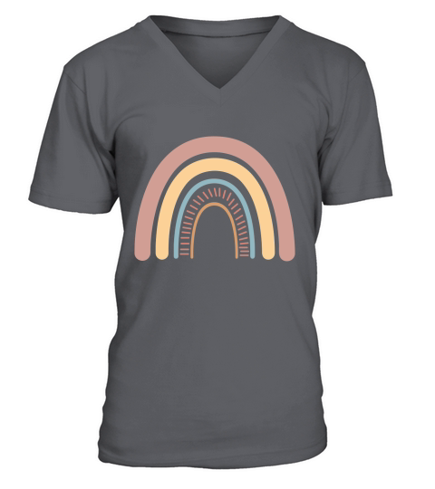 Colorful Boho Rainbow Decorative Element V-Neck T-shirt