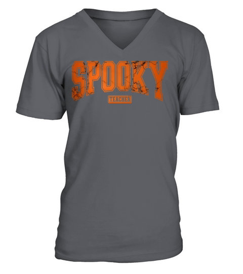 Halloween Teacher Spooky V-Neck T-shirt