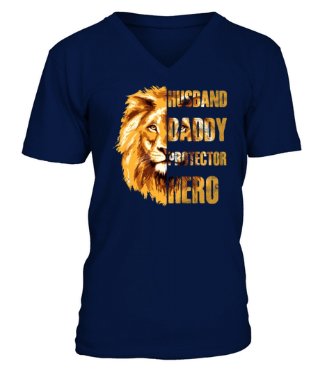 Husband Daddy Protector Hero V-Neck T-shirt