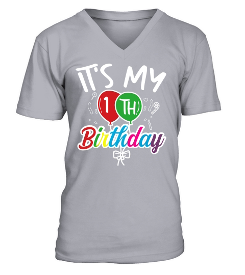 its my 1th birthday V-Neck T-shirt