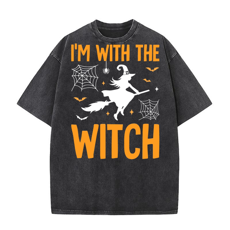 248. i m with the witch Washed T-Shirt