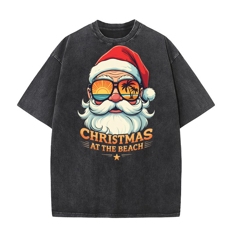 Christmas at the Beach Washed T-Shirt