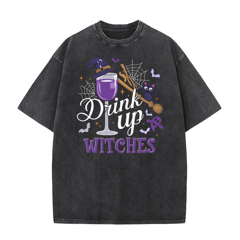 drink up witches Washed T-Shirt