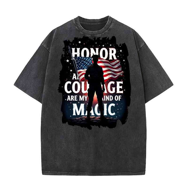Honor and courage are my kind of magic 02 Washed T-Shirt