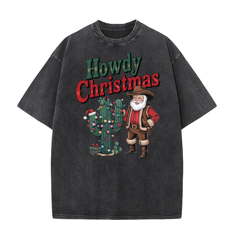 Howdy christmas 9 02 Washed T-Shirt