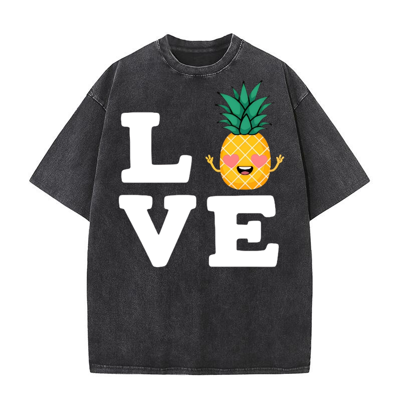 Love Pineapple Washed T-Shirt